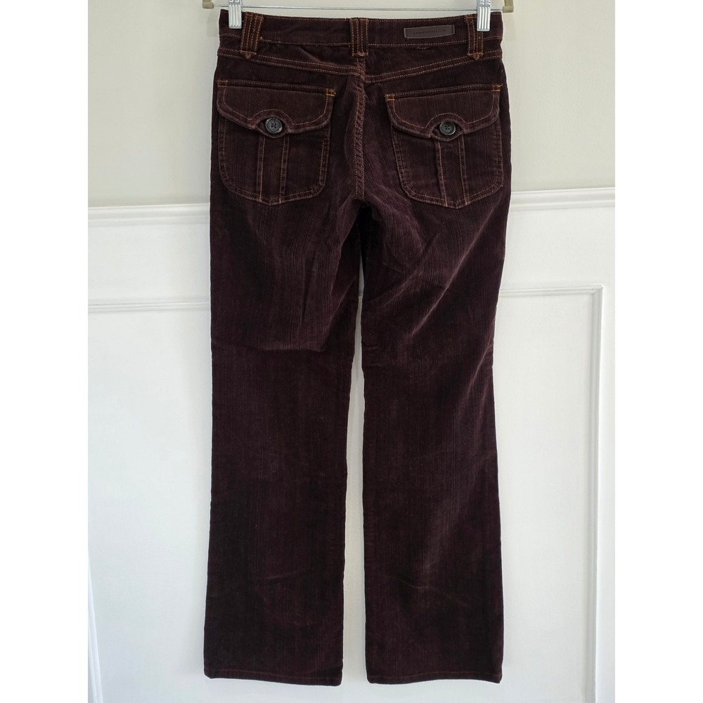 Christopher Blue Brown Corduroy Straight Leg Pants Size 6 Stretch‎ Flap Pockets - Picture 2 of 6